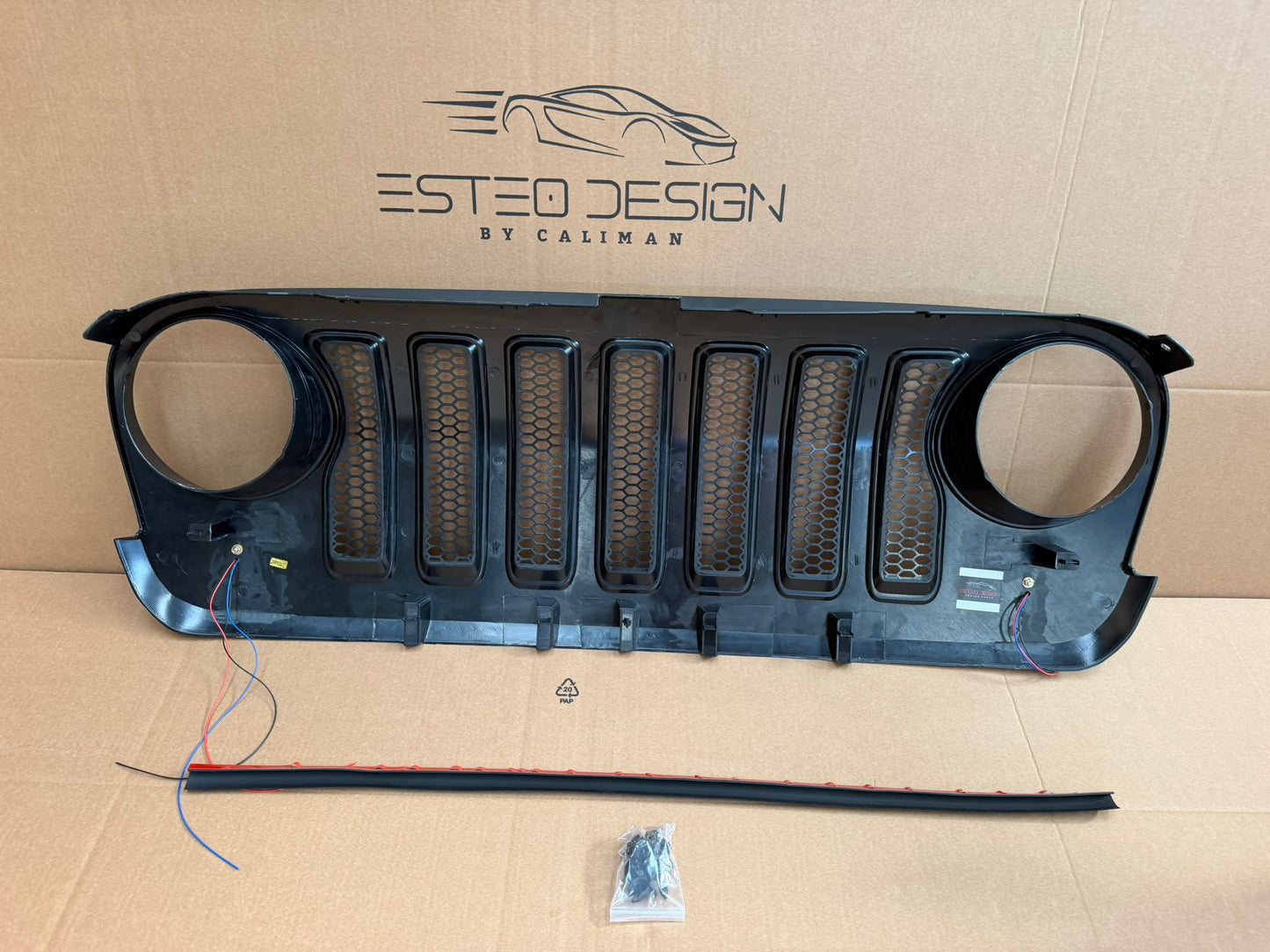 Mascherina in ABS stile JL per Jeep Wrangler JK 2007-2018