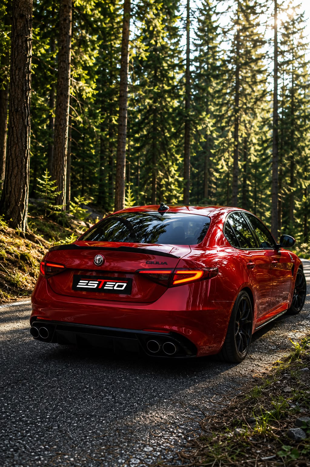 Spoiler Posteriore ABS Nero Lucido – Alfa Romeo Giulia – Stile Quadrifoglio