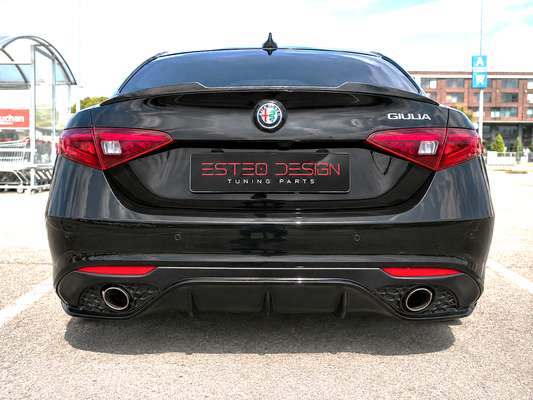 Diffusore posteriore Alfa Romeo Giulia Base 2.2 Diesel stile Veloce nero lucido