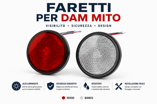 Faretti LED per diffusore posteriore Alfa Romeo MiTo con luce rossa e bianca