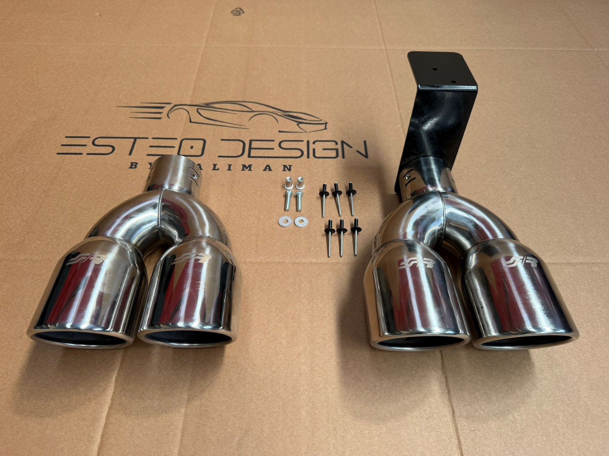 Kit terminali doppi per diffusore posteriore Alfa Romeo Giulietta