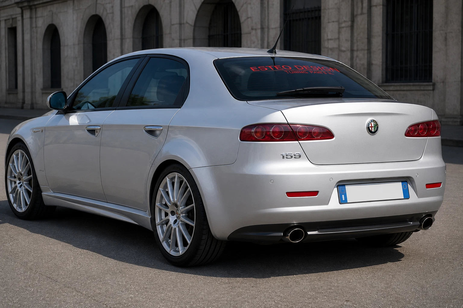 Minigonne laterali Alfa Romeo 159 Sportwagon replica Ti nero opaco