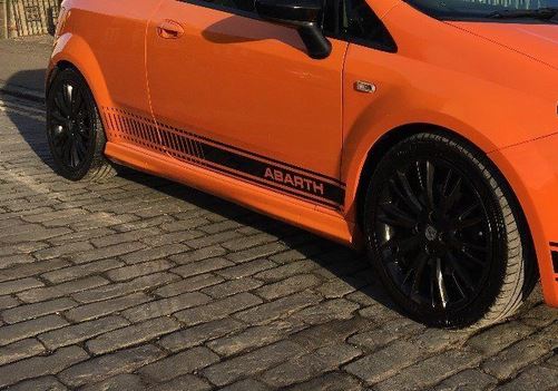 Minigonne laterali nere opache Fiat Grande Punto e Punto Evo 2005-2018