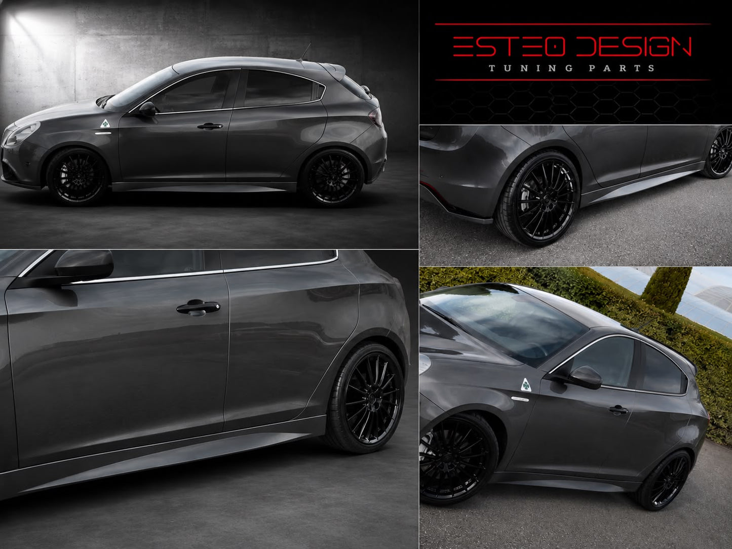 Minigonne laterali Sport Style per Alfa Romeo Giulietta – viste del prodotto montato