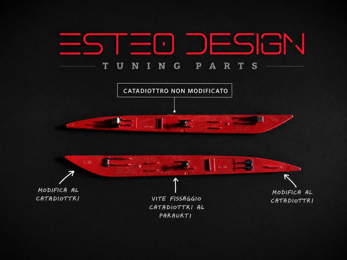Modifica catadiottri per diffusore posteriore Alfa Romeo Giulia Base