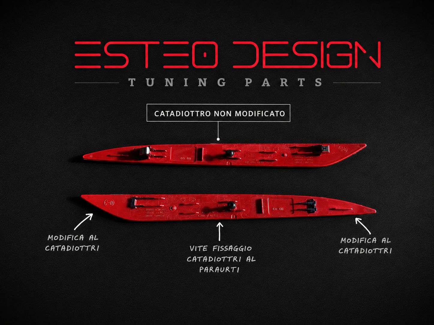 Modifica catadiottri per diffusore posteriore Alfa Romeo Giulia Base