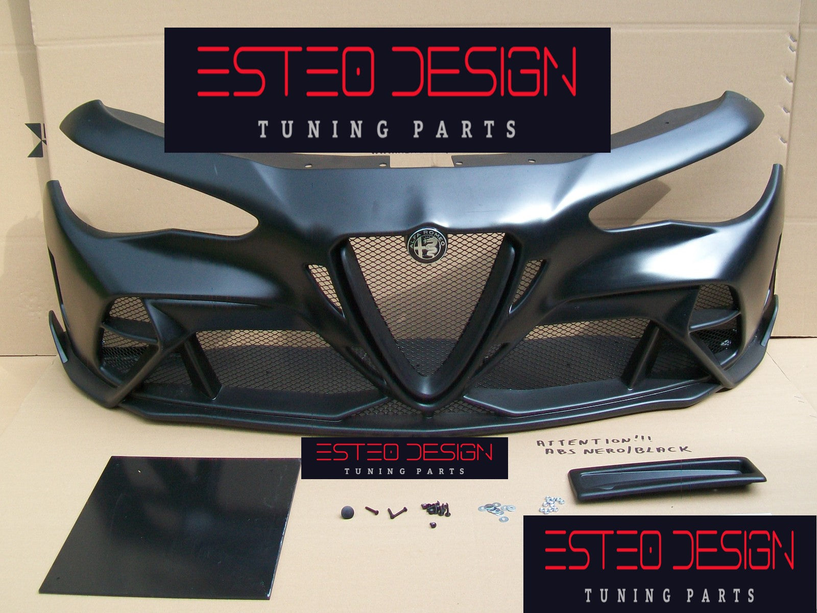 Paraurti anteriore replica GTAm per Alfa Romeo Giulia con kit completo