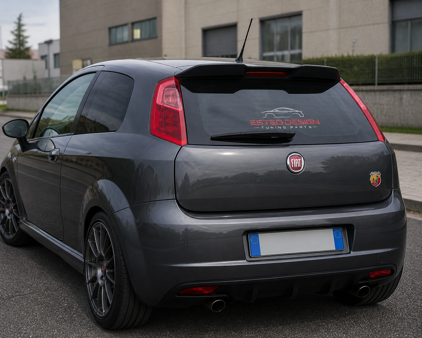 Spoiler posteriore in ABS stile Abarth per Fiat Grande Punto